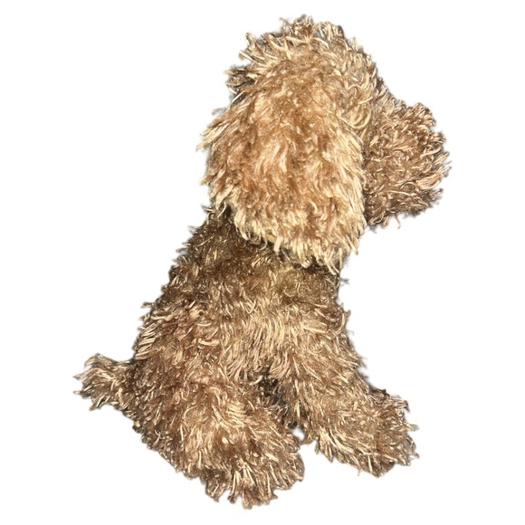 Dan Dee Collectors Choice Shaggy Curly Soft Tan Plush Dog Stuffed Animal 10 Inch - Picture 4 of 7